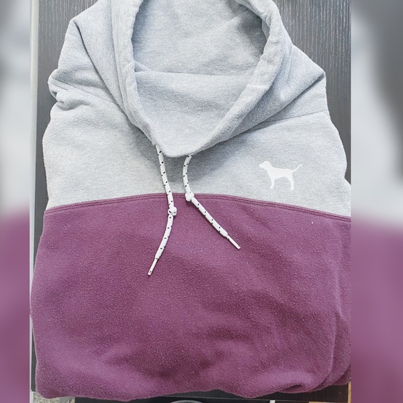 VS PINK Cowl Neck Hoodie - Picture 2 of 9